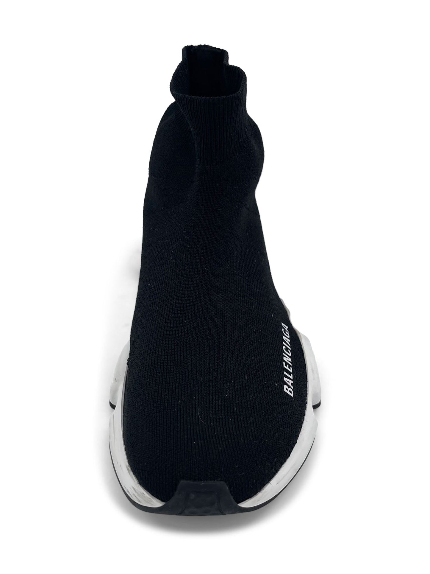 Balenciaga Speed Recycled Knit Sneakers Black White