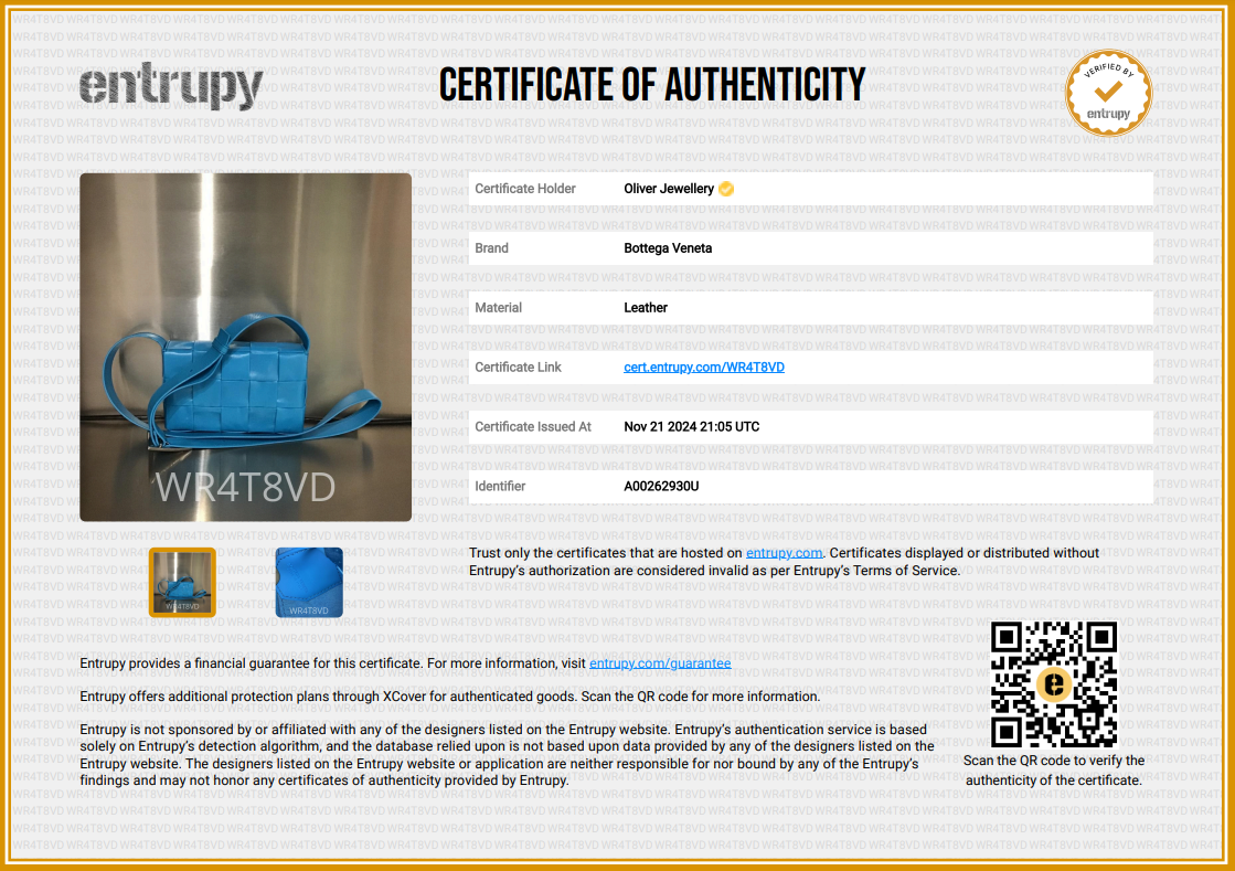 Bottega Veneta Blue Leather Intrecciato Small Cassette Bag