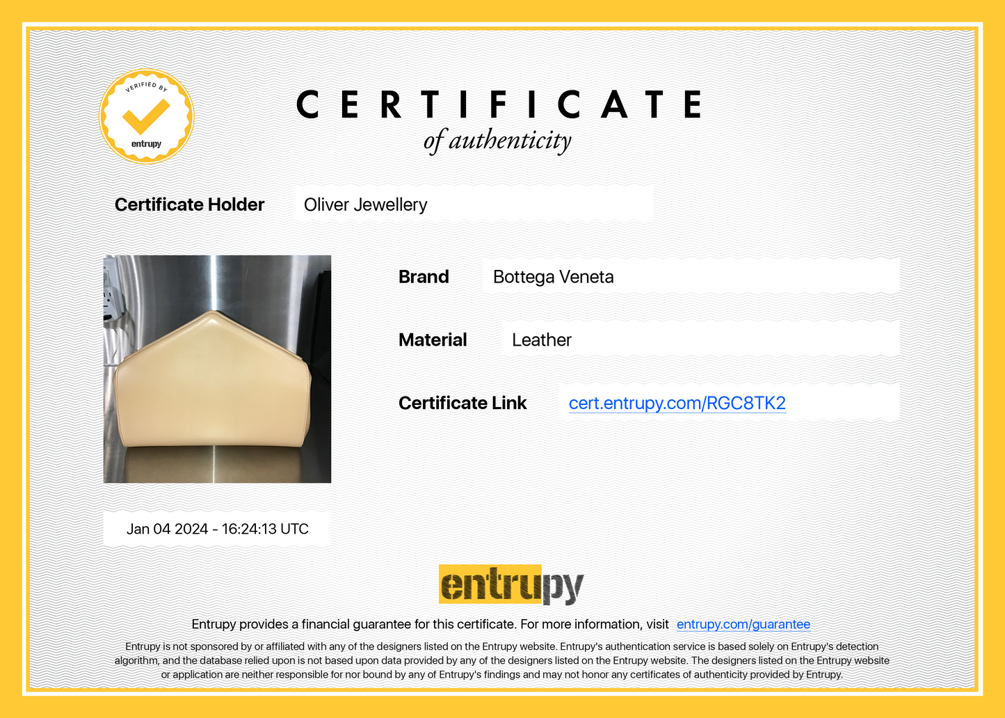 Bottega Veneta Neutral Leather The Tip Handle Bag