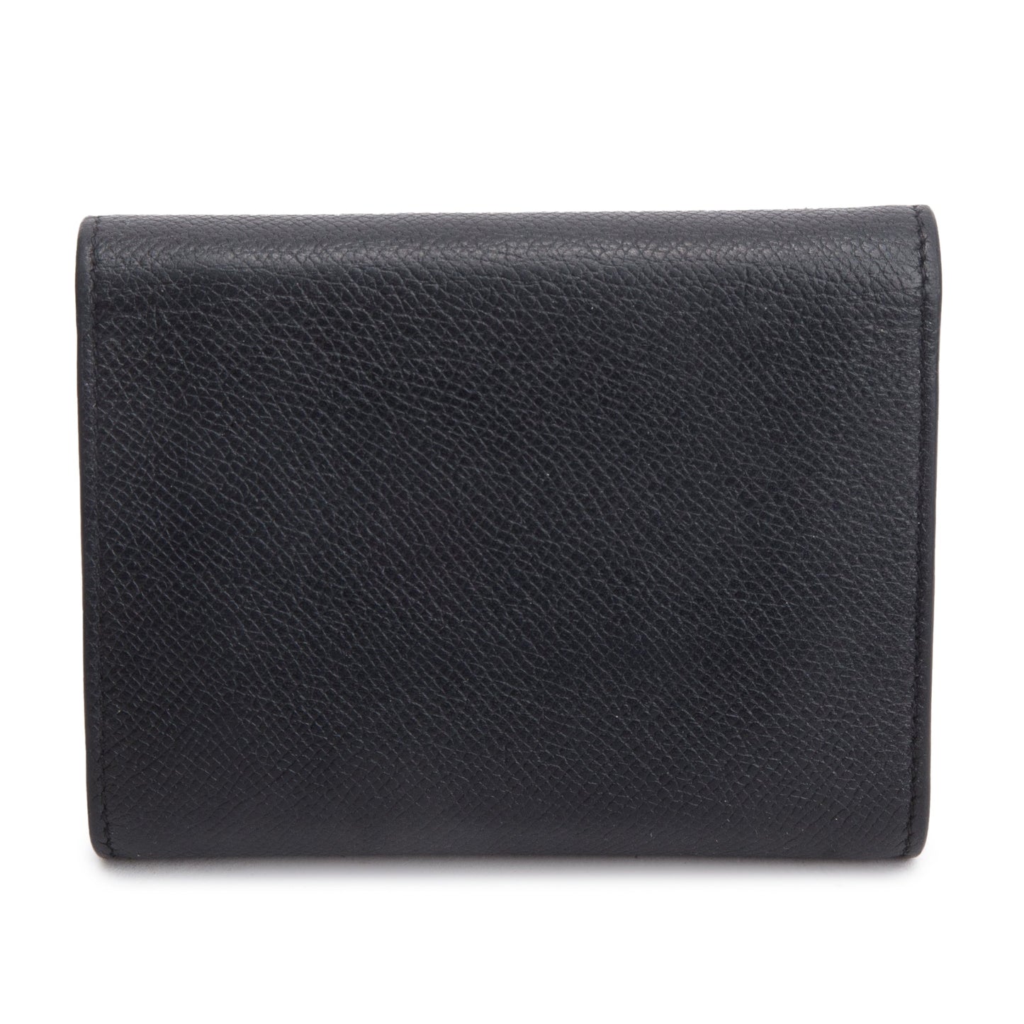 Celine Black Grained Calfskin Leather Small Trotteur Multifunction Wallet w/ Box