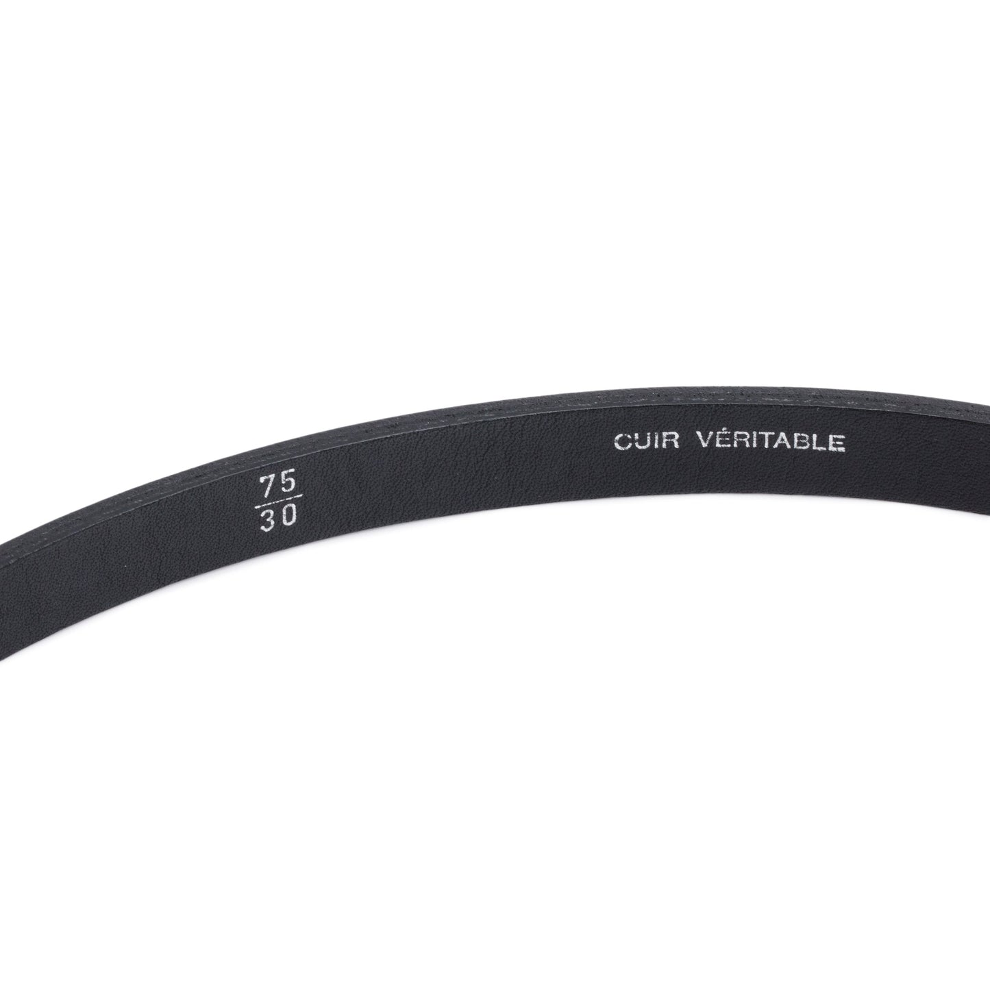 Chanel Black Patent Leather Strass Buckle Skinny Belt 75 30 w/ Box