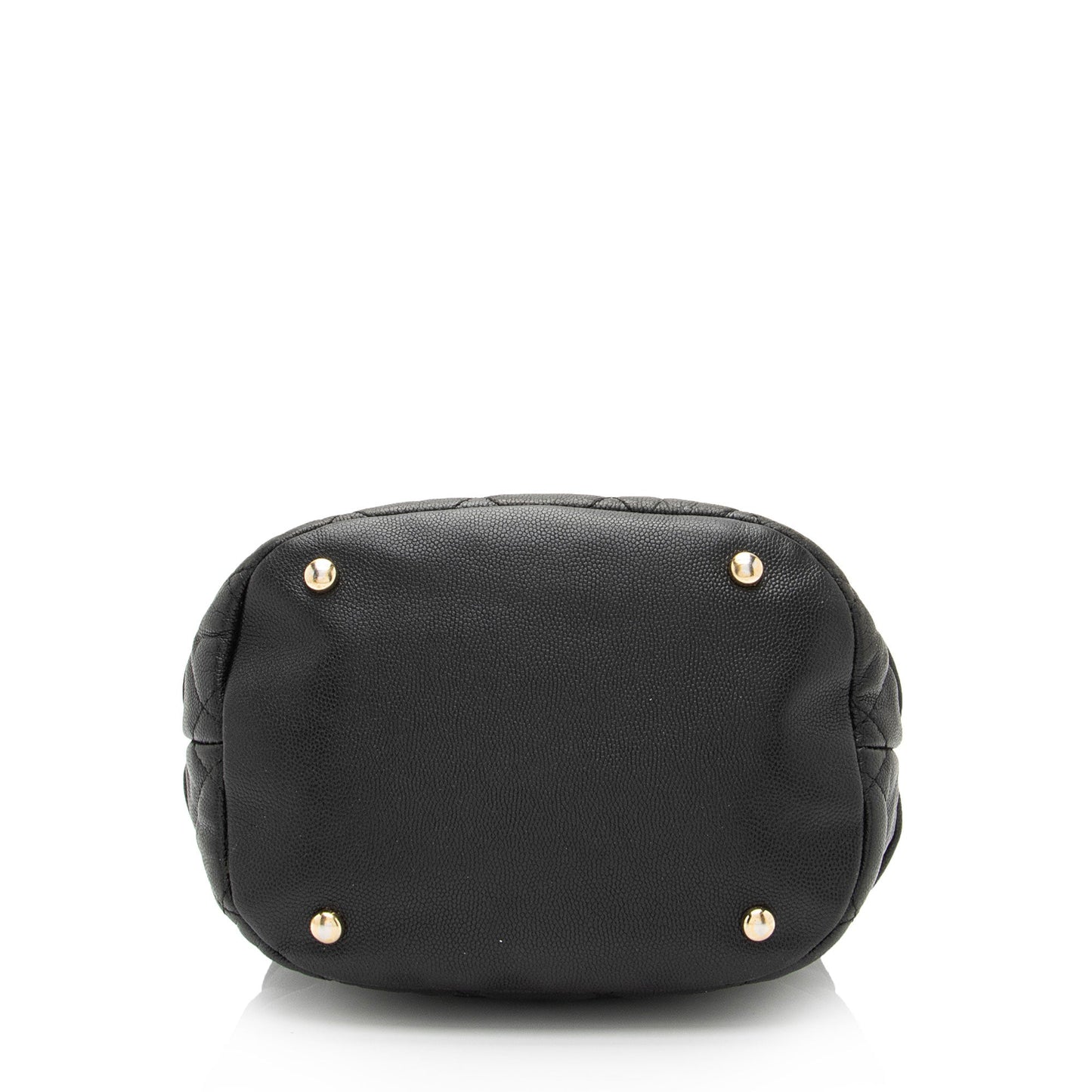 Chanel Caviar Leather Rolled Up Drawstring Bucket Bag (SHF-9VaoLU)