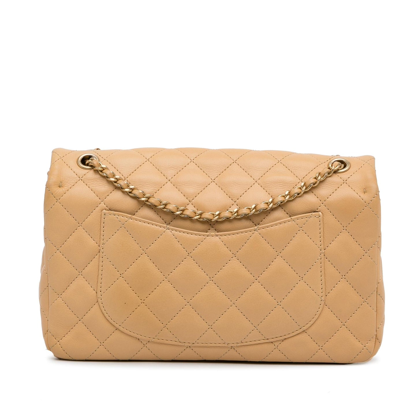 Chanel Medium Classic Lambskin Metal Edge Shoulder Bag (SHG-0qisTN)