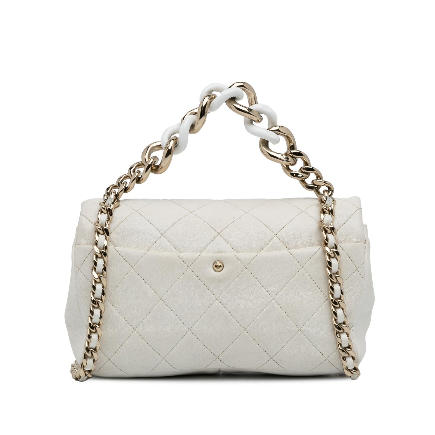Chanel Medium Lambskin Bicolor Chain Flap Bag (SHG-JkQQCZ)