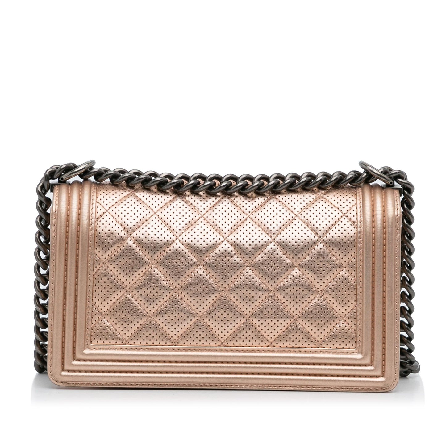 Chanel Medium Perforated Lambskin Boy Flap (SHG-Fd6Dnd)