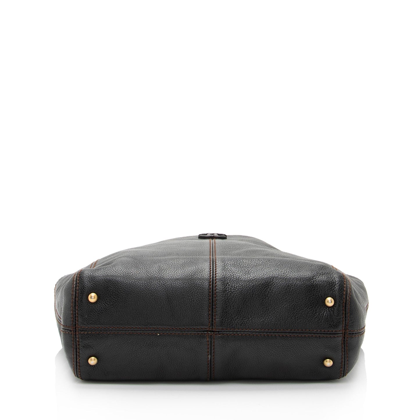 Chanel Vintage Leather Wood Chain Tote (SHF-bz2XaF)