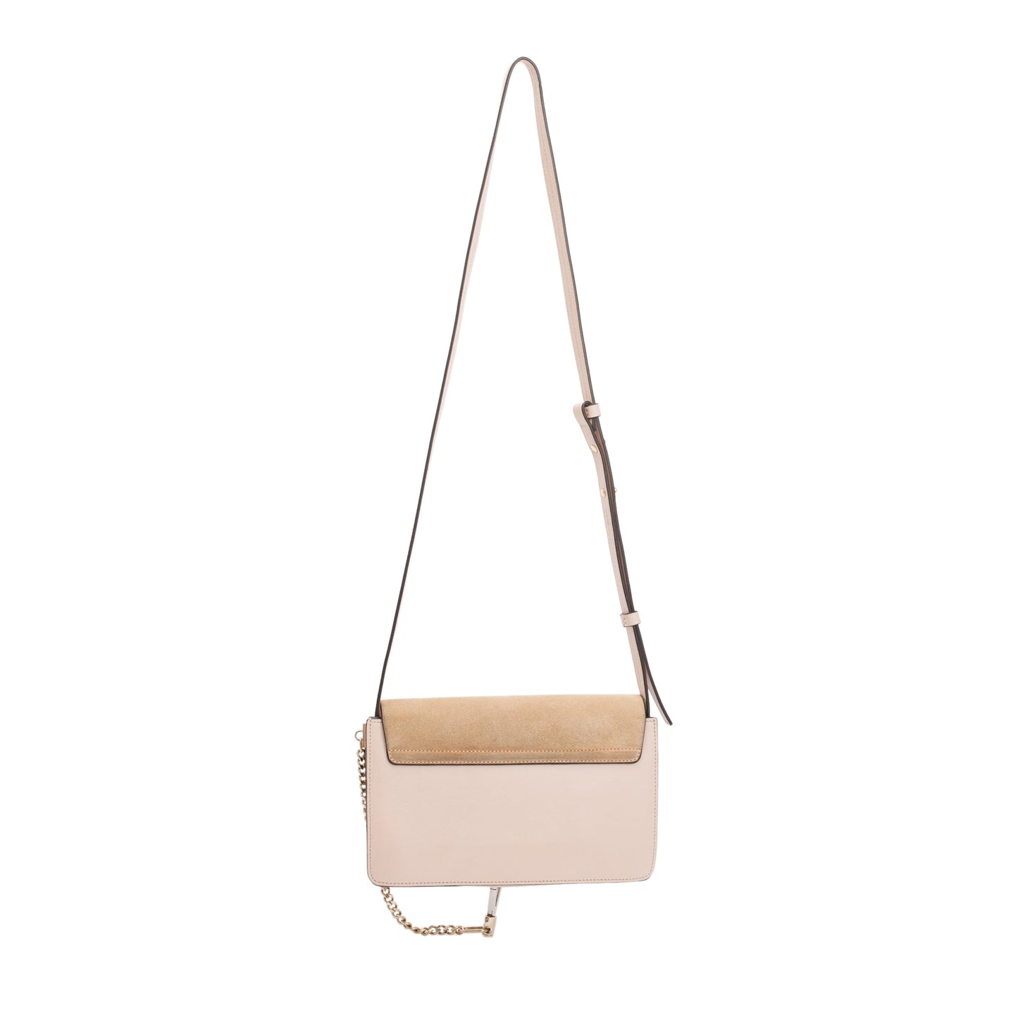 Chloe Neutral Suede & Calfskin Leather Small Faye Crossbody Bag