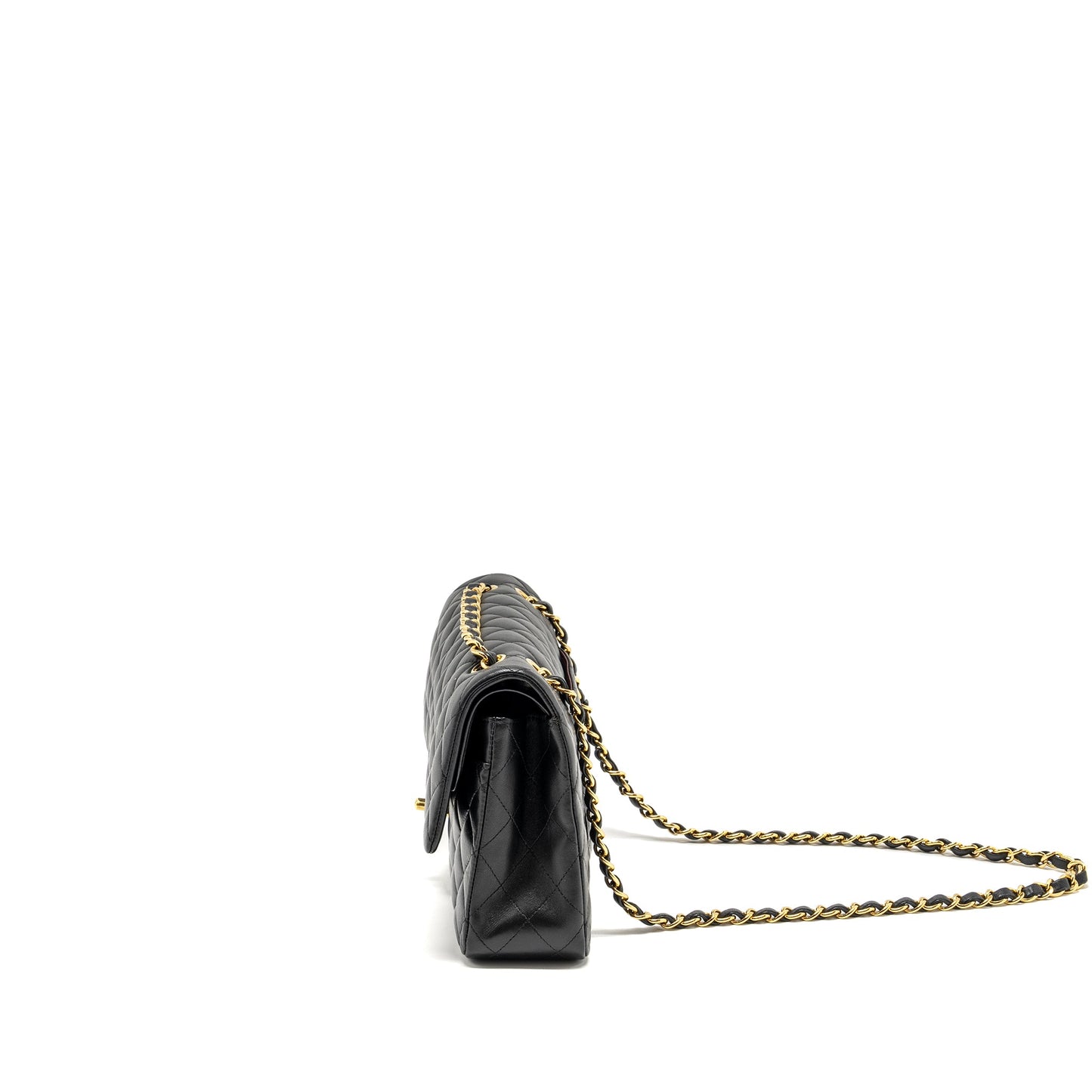 Chanel Medium Classic Double Flap Bag Lambskin Black GHW