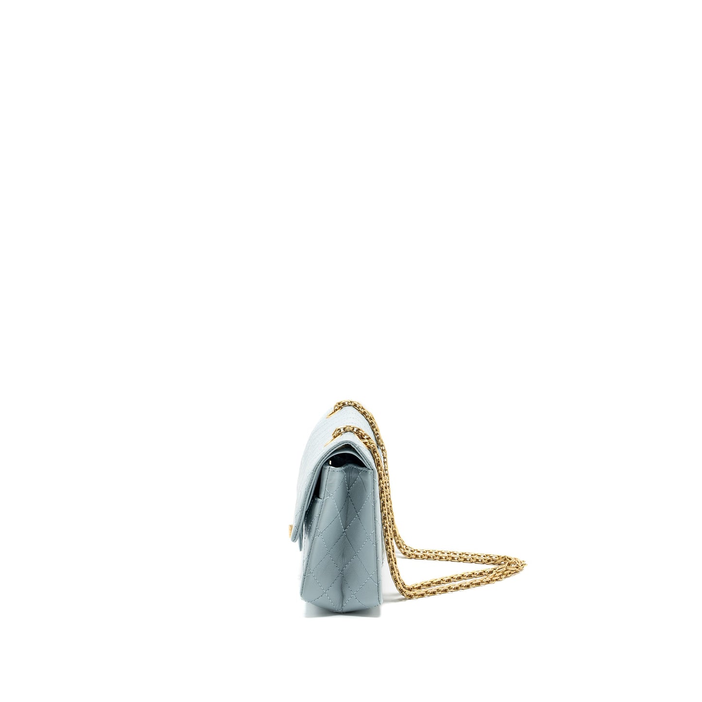 Chanel Small 2.55 226 reissue double flap bag calfskin light blue GHW (microchip)