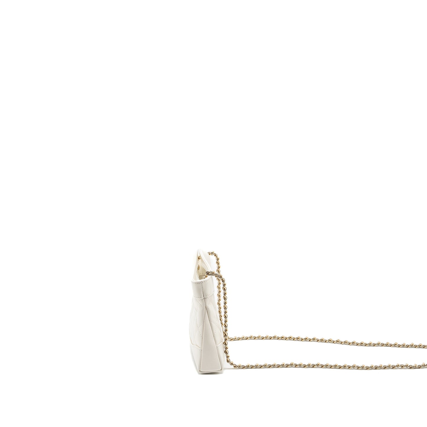 Chanel Mini 31 Clutch with Chain Shiny Calfskin White LGHW (Microchip)