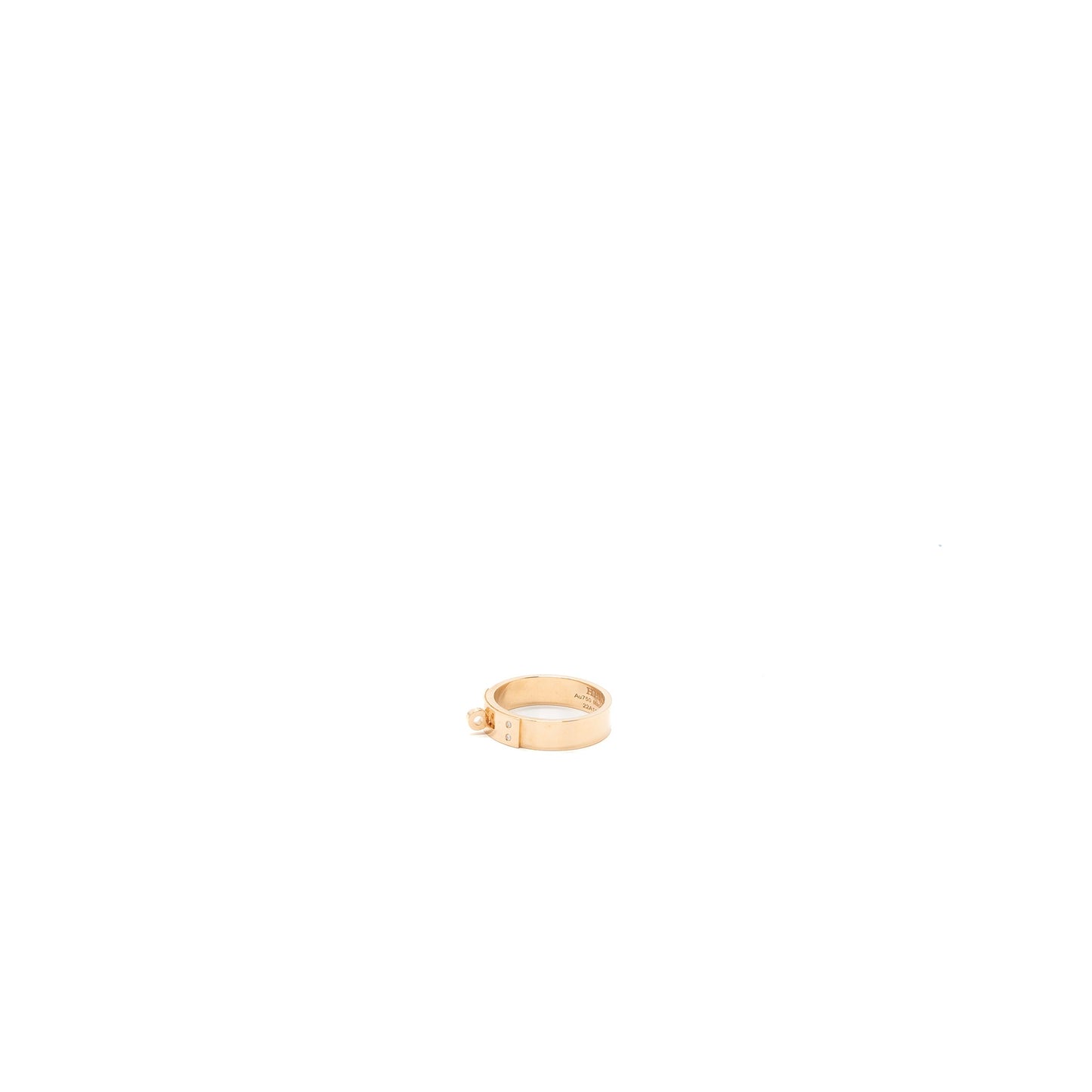 Hermes Size 55 Kelly Ring Small Model Rose Gold with 4 Diamonds
