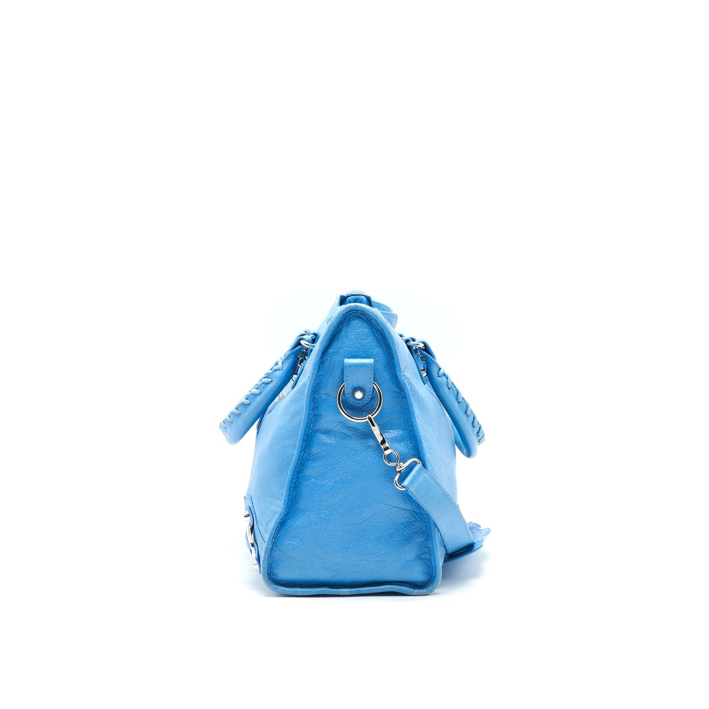 BALENCIAGA CITY BAG IN BLUE WITH SHW