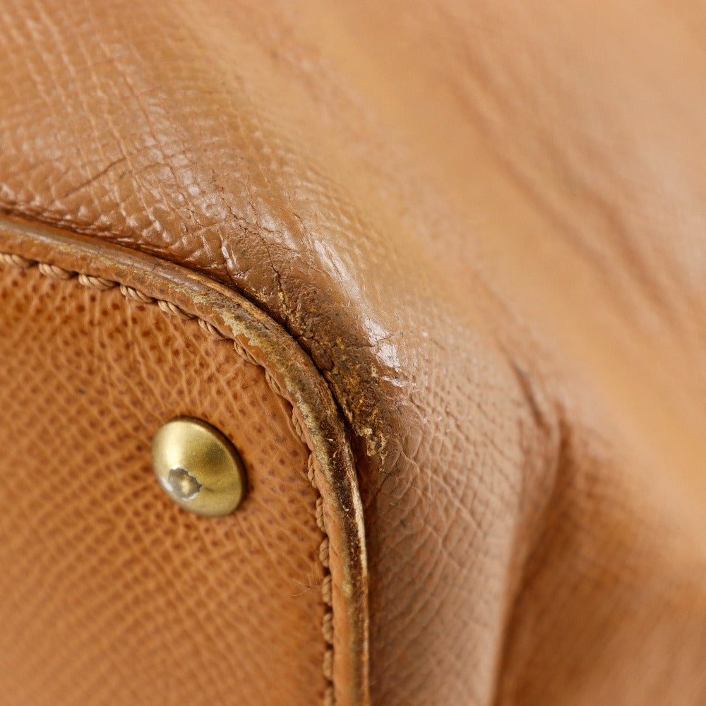 Chanel Logo Charm Tote Bag Leather Shoulder Bag in New Condition