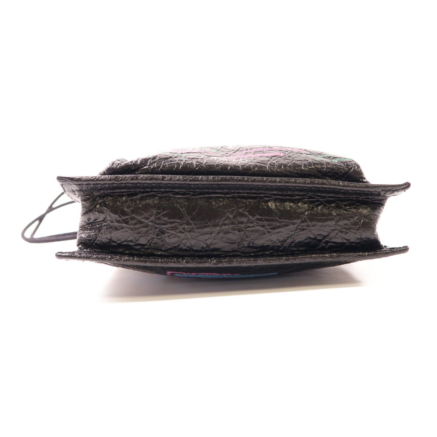 BALENCIAGA 皮革Shoulder Pouch Graffiti肩背袋黑色