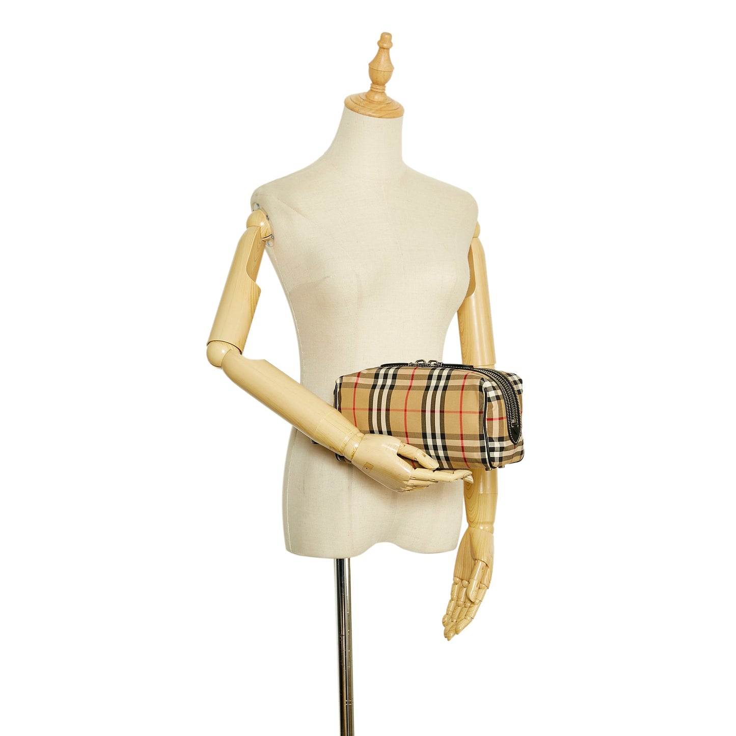 Brown Burberry House Check Pouch