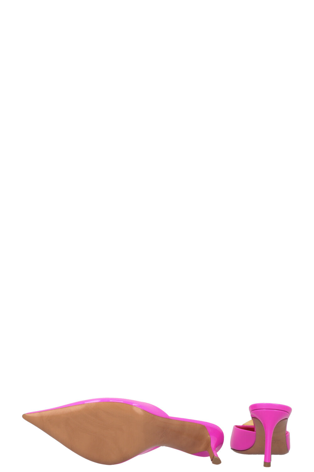 VALENTINO One Stud Mules Hot Pink Patent