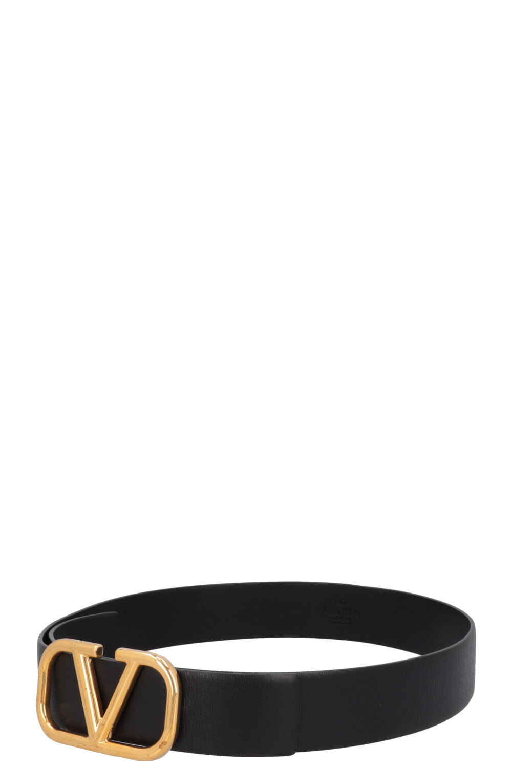 VALENTINO V Logo Belt 40mm Leather Black