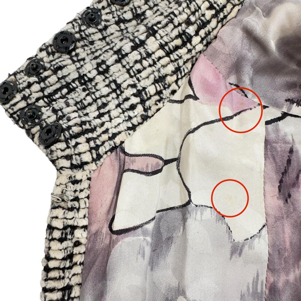 Chanel Ivory Coat Rayon Wool Blend