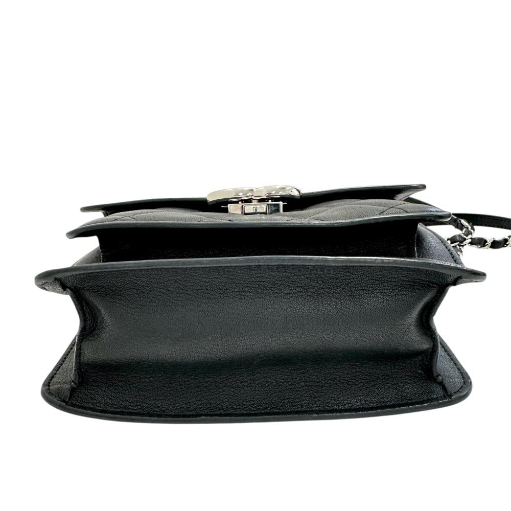 Chanel Half Coco Chain Shoulder Bag Black