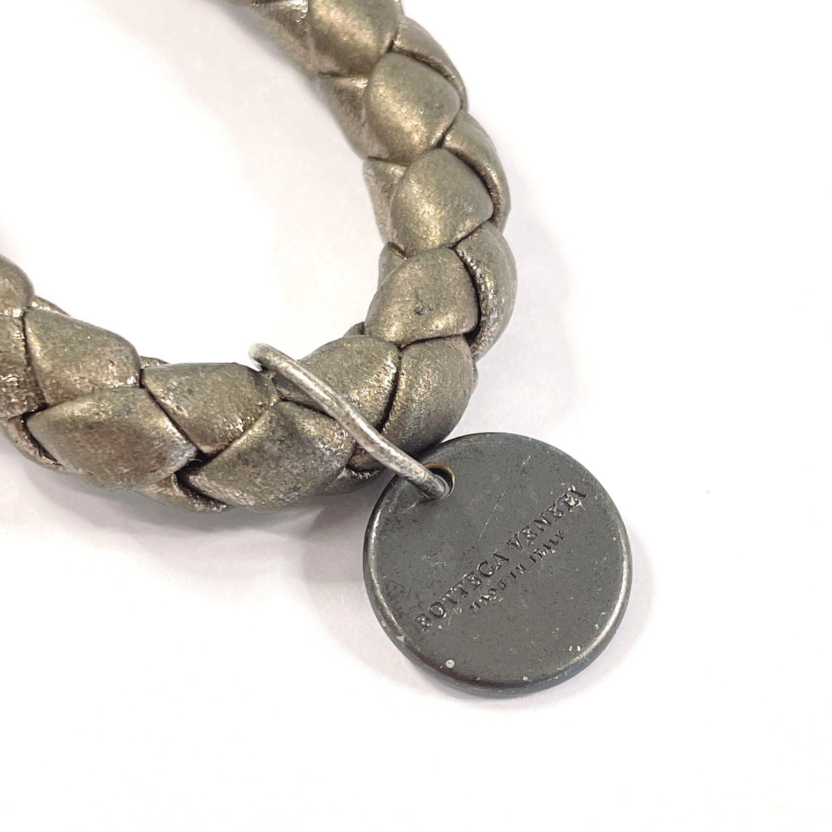 Bottega Veneta Leather Metal Keychain