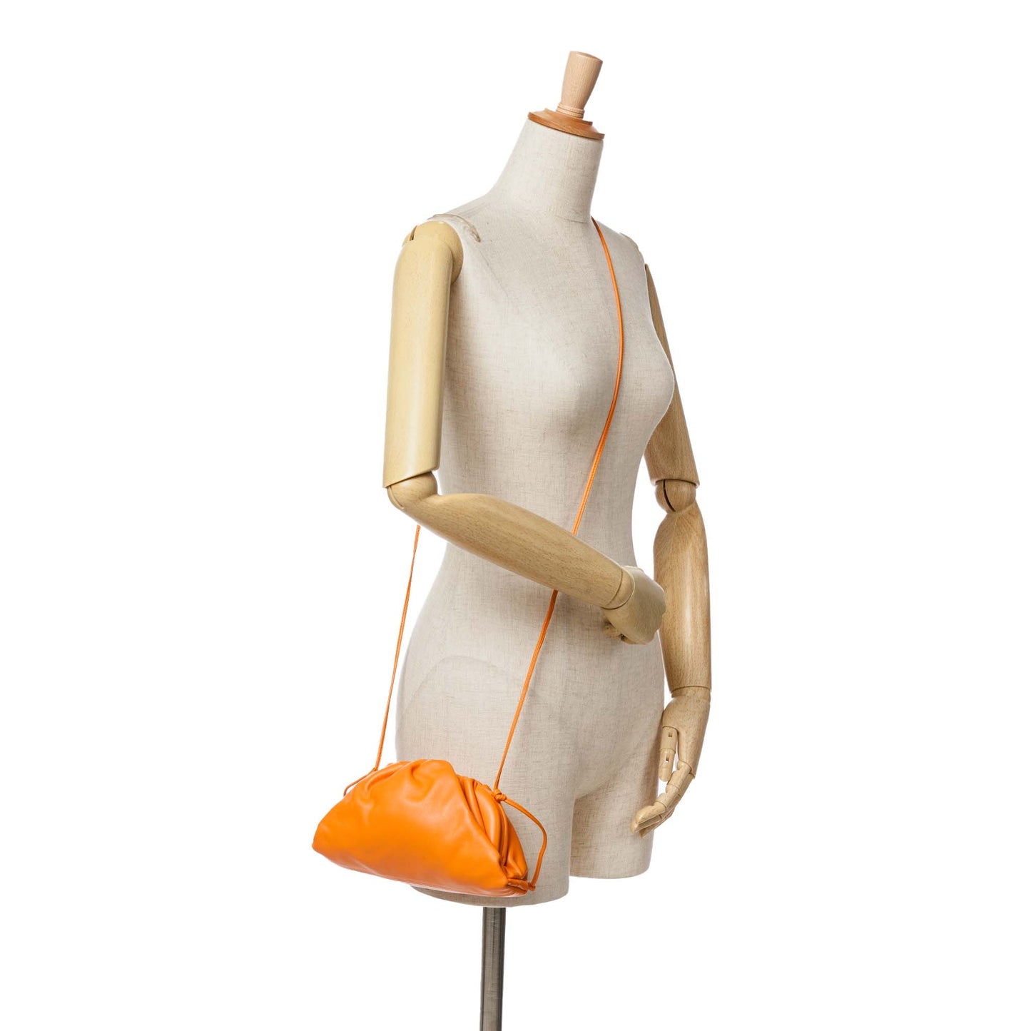 Orange Bottega Veneta Lambskin The Mini Pouch Crossbody Bag