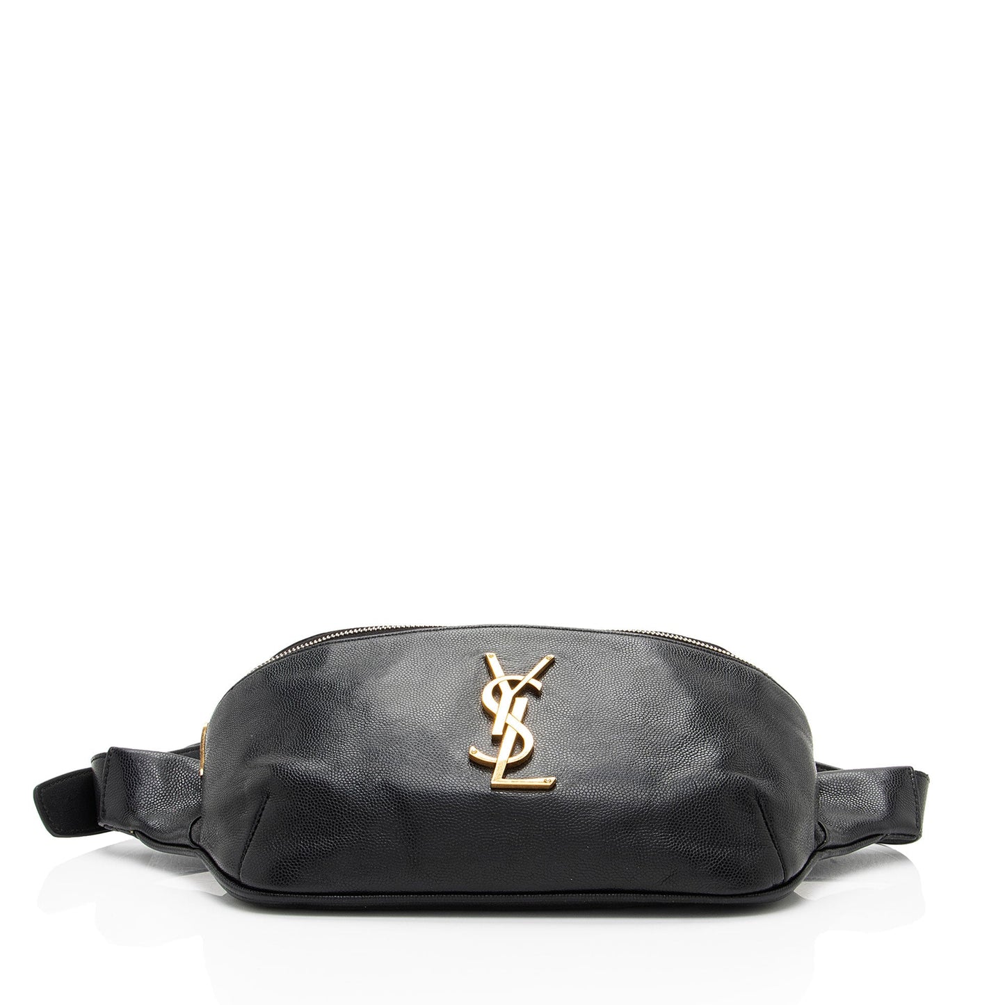 Saint Laurent Grain de Poudre Monogram Cassandre Belt Bag (SHF-Gvv9El)