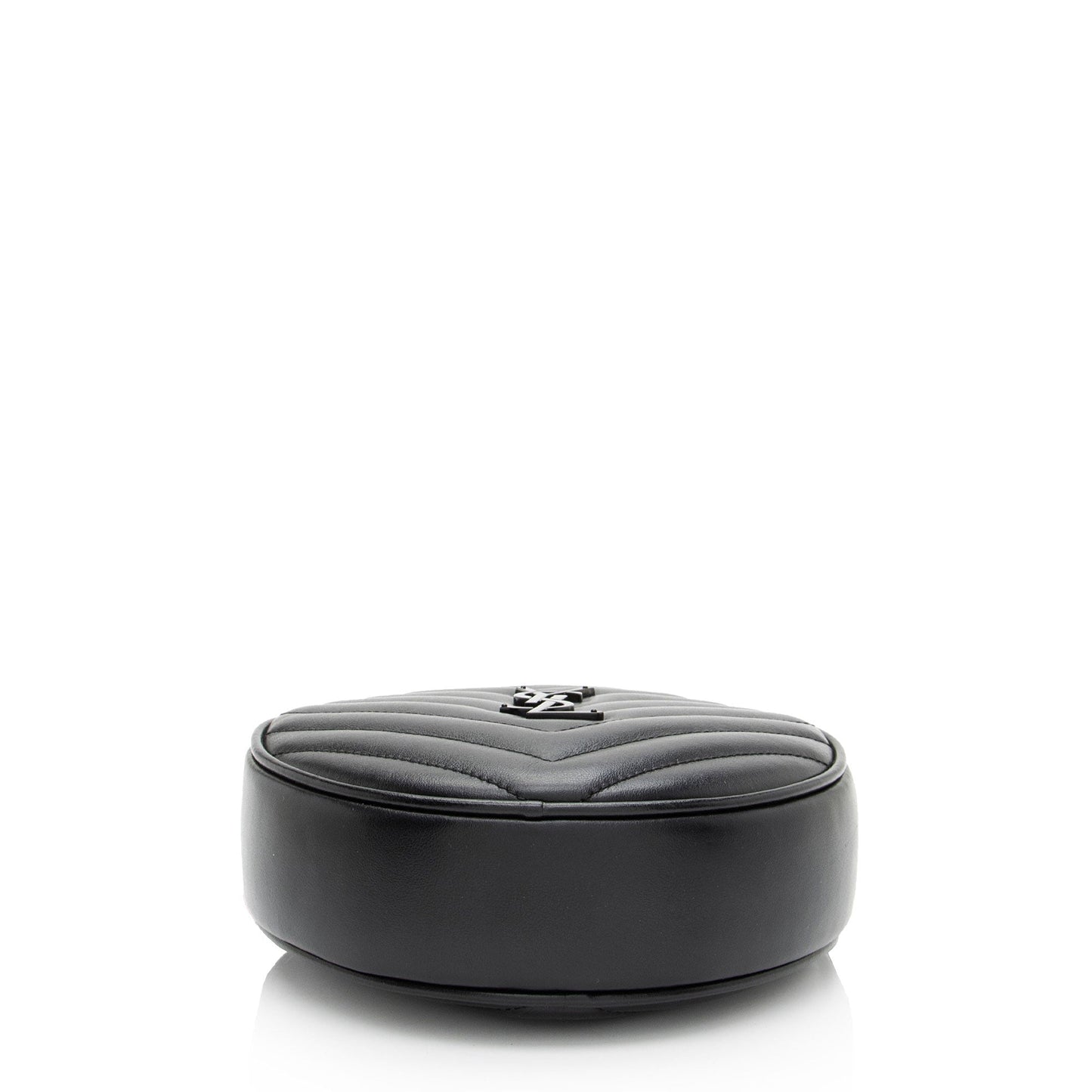 Saint Laurent Matelasse Calfskin Monogram Vinyle Round Camera Bag