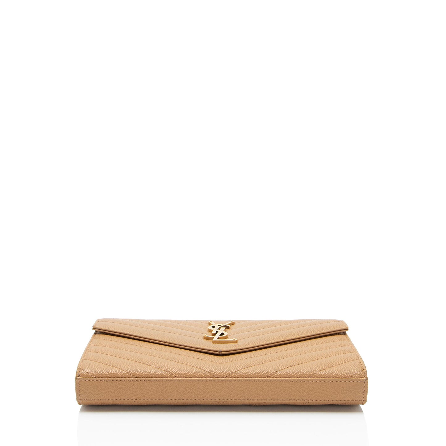 Saint Laurent Matelasse Grain de Poudre Monogram Chain Wallet