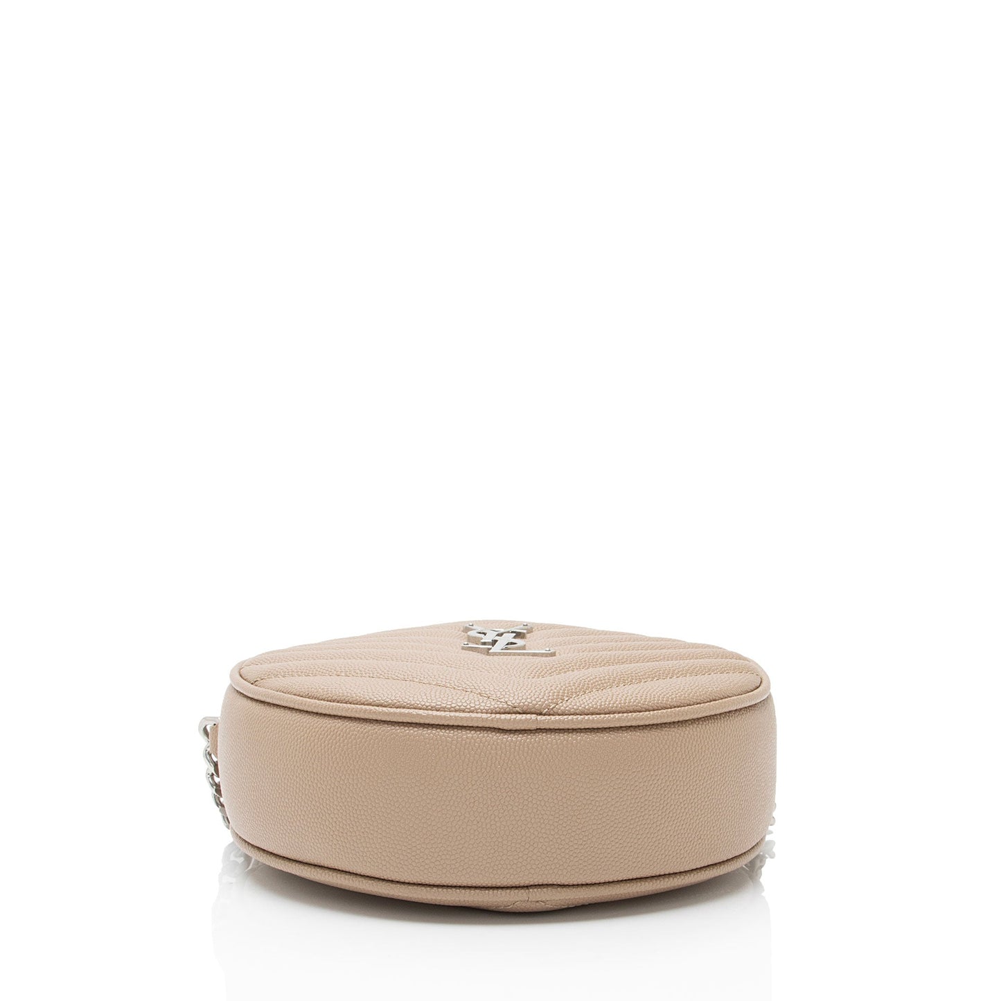 Saint Laurent Matelasse Grain de Poudre Monogram Vinyle Round Camera Bag