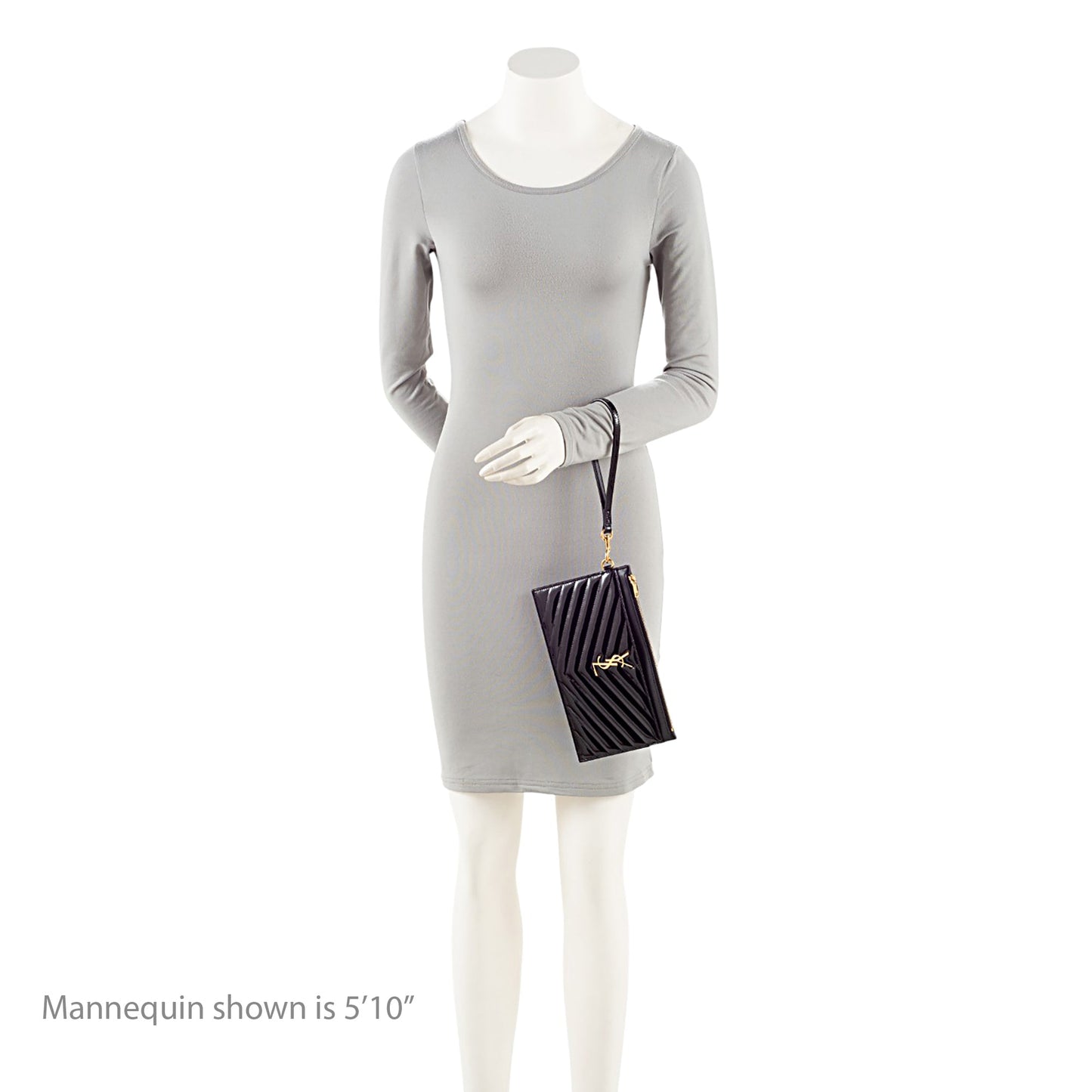 Saint Laurent Matelasse Patent Leather Monogram Bill Pouch