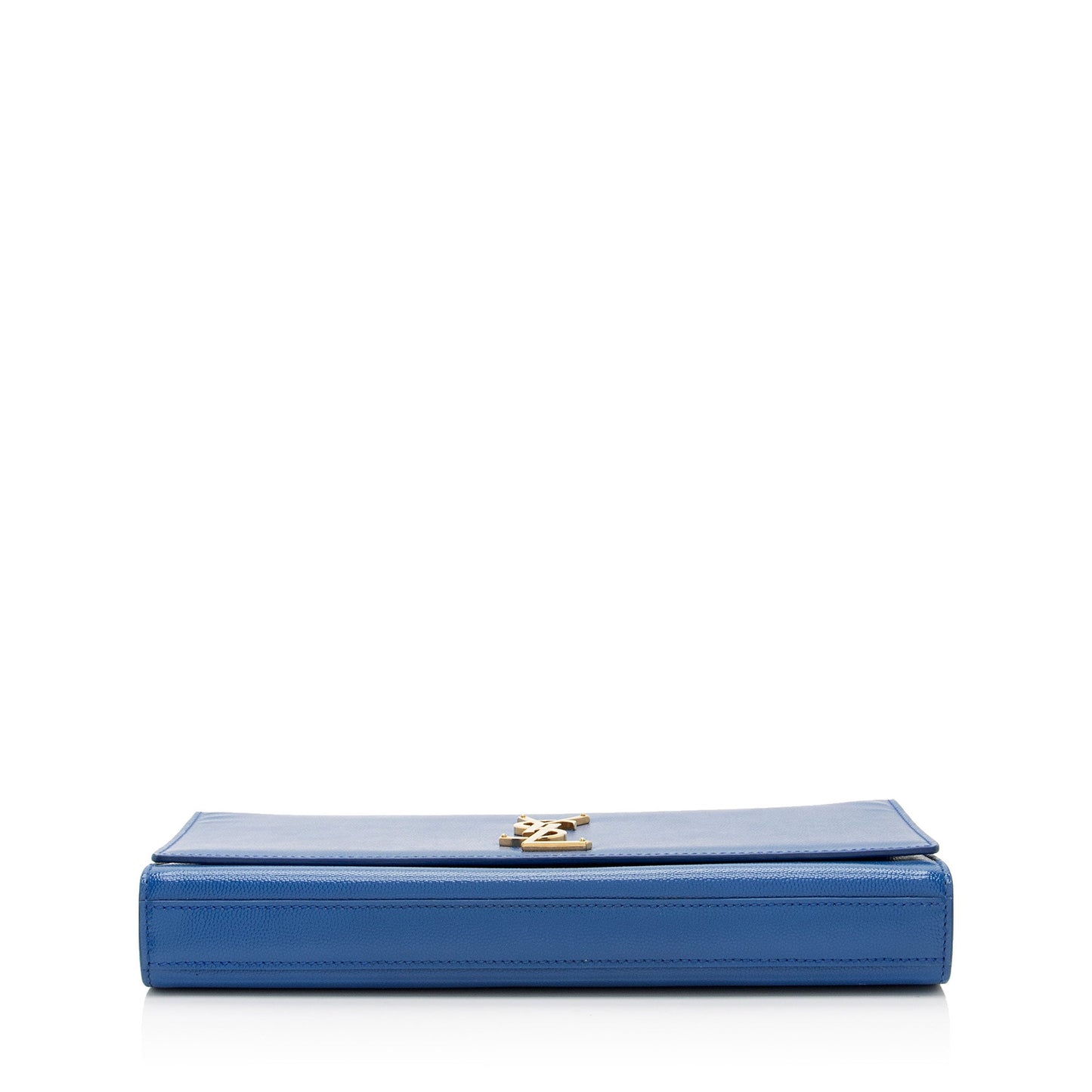Saint Laurent Patent Leather Grain de Poudre Monogram Kate Clutch (SHF-S0NwZU)