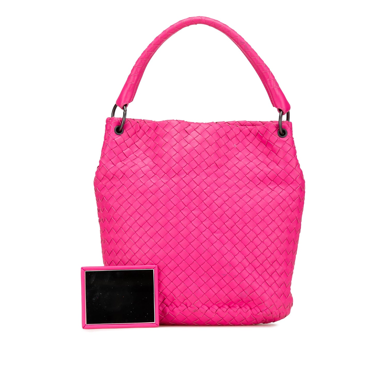 Pink Bottega Veneta Nappa Intrecciato Bucket Bag