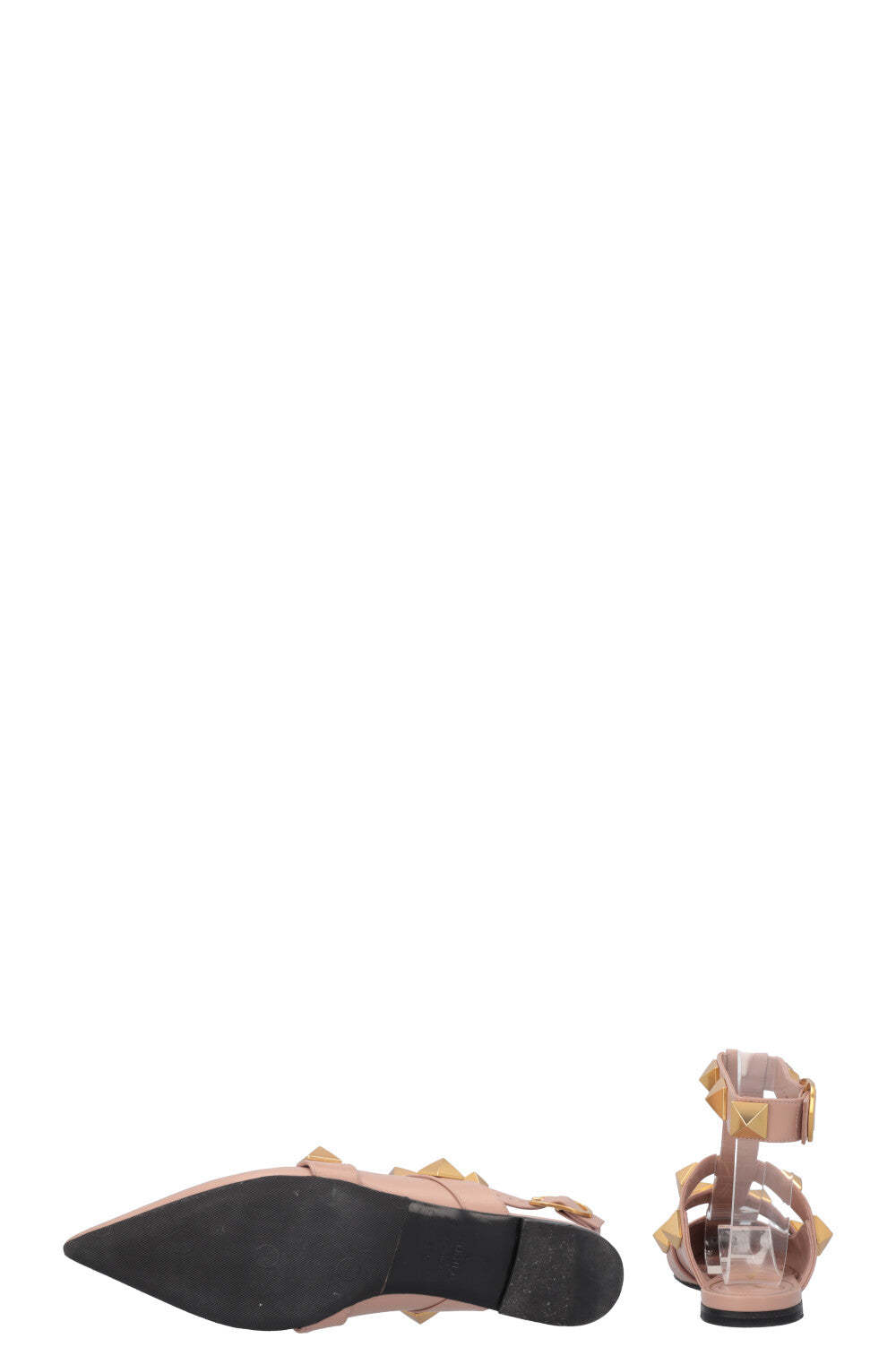 VALENTINO Roman Stud Flats Nude