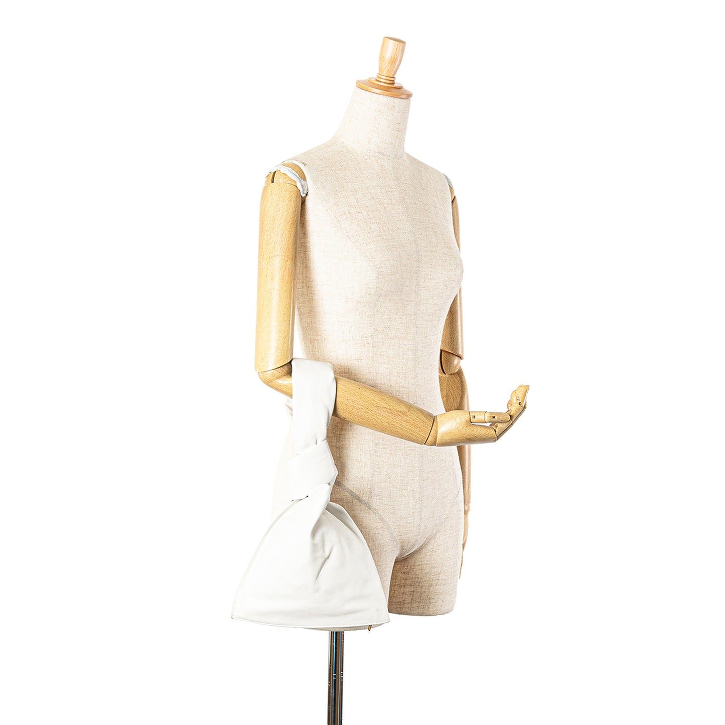 White Bottega Veneta Calfskin The Mini Twist Handbag