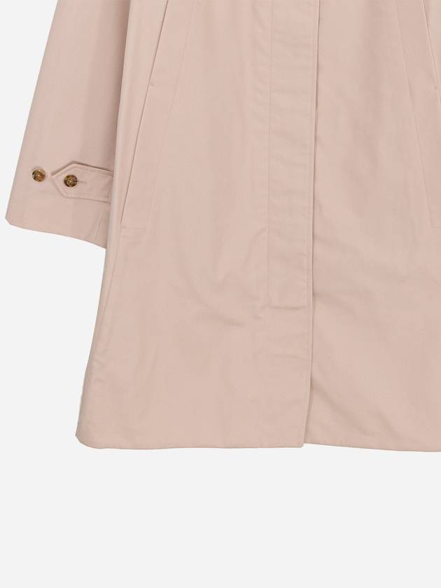 Burberry Pocket Button Gabardine Cotton Single Coat Beige