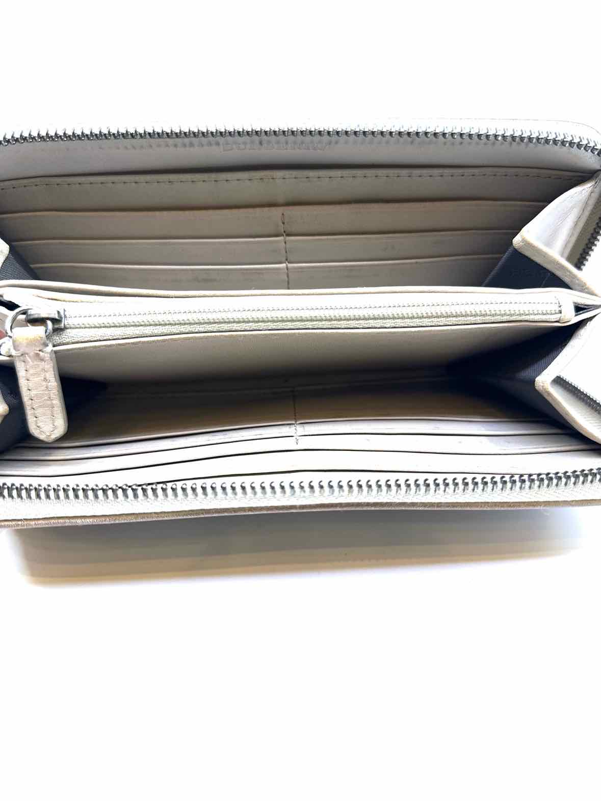 BURBERRY Continental Beige Canvas Plaid Wallet