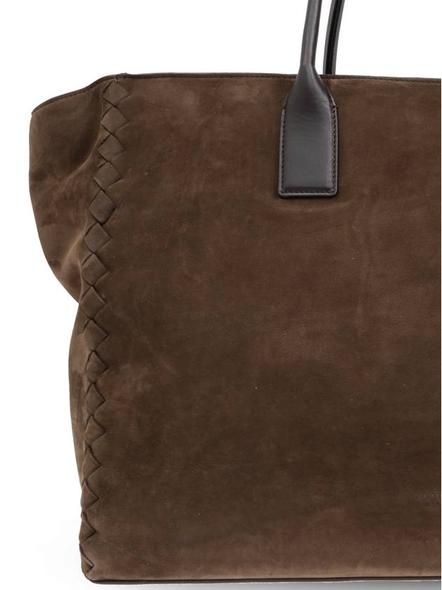 Bottega Veneta Bottega Veneta Suede Shopper Bag, Men's, Brown