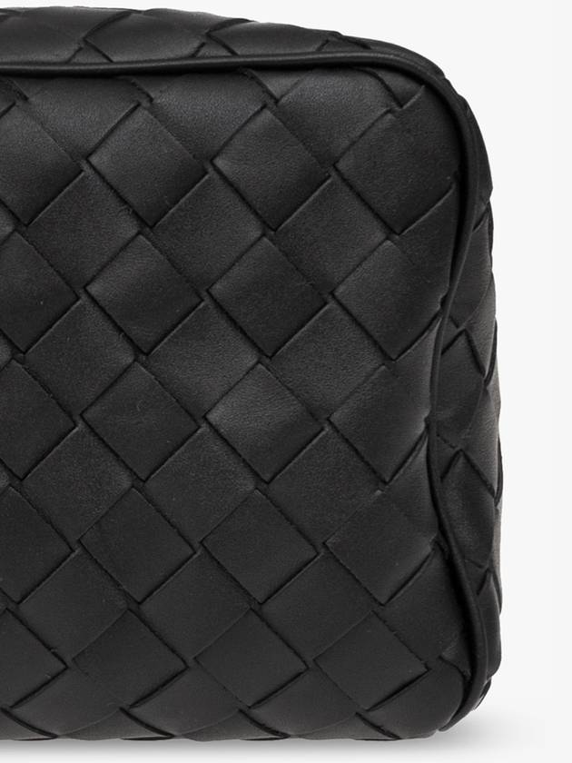 Bottega Veneta Intrecciato Travel Pouch Bag Black