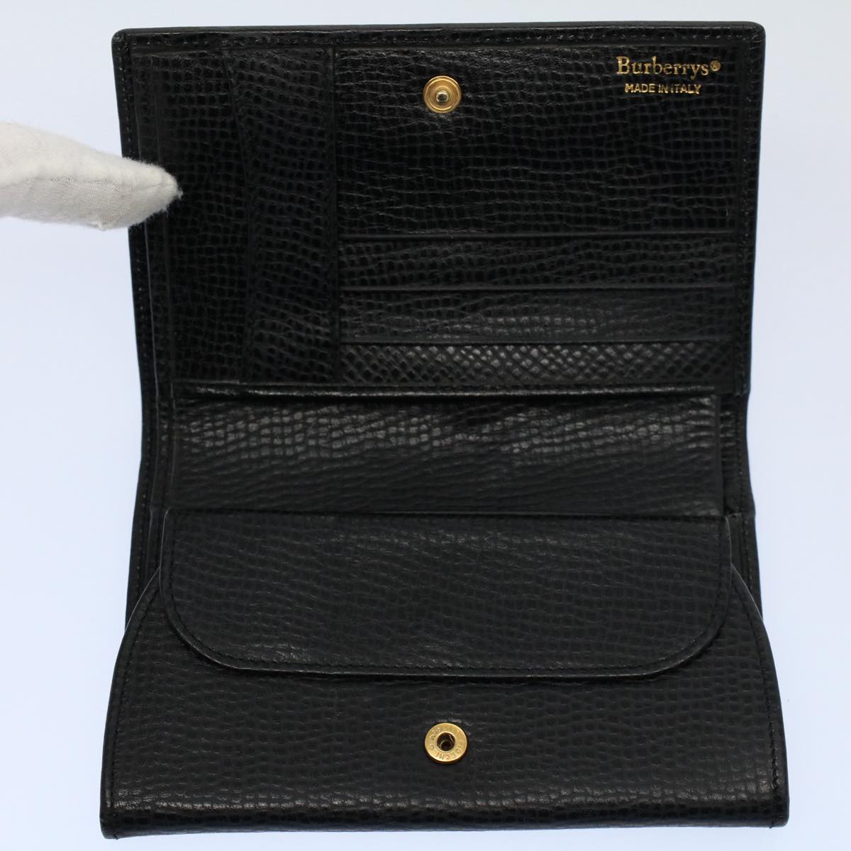 BURBERRY Nova Check Wallet PVC Leather 3Set Beige Black ac2420