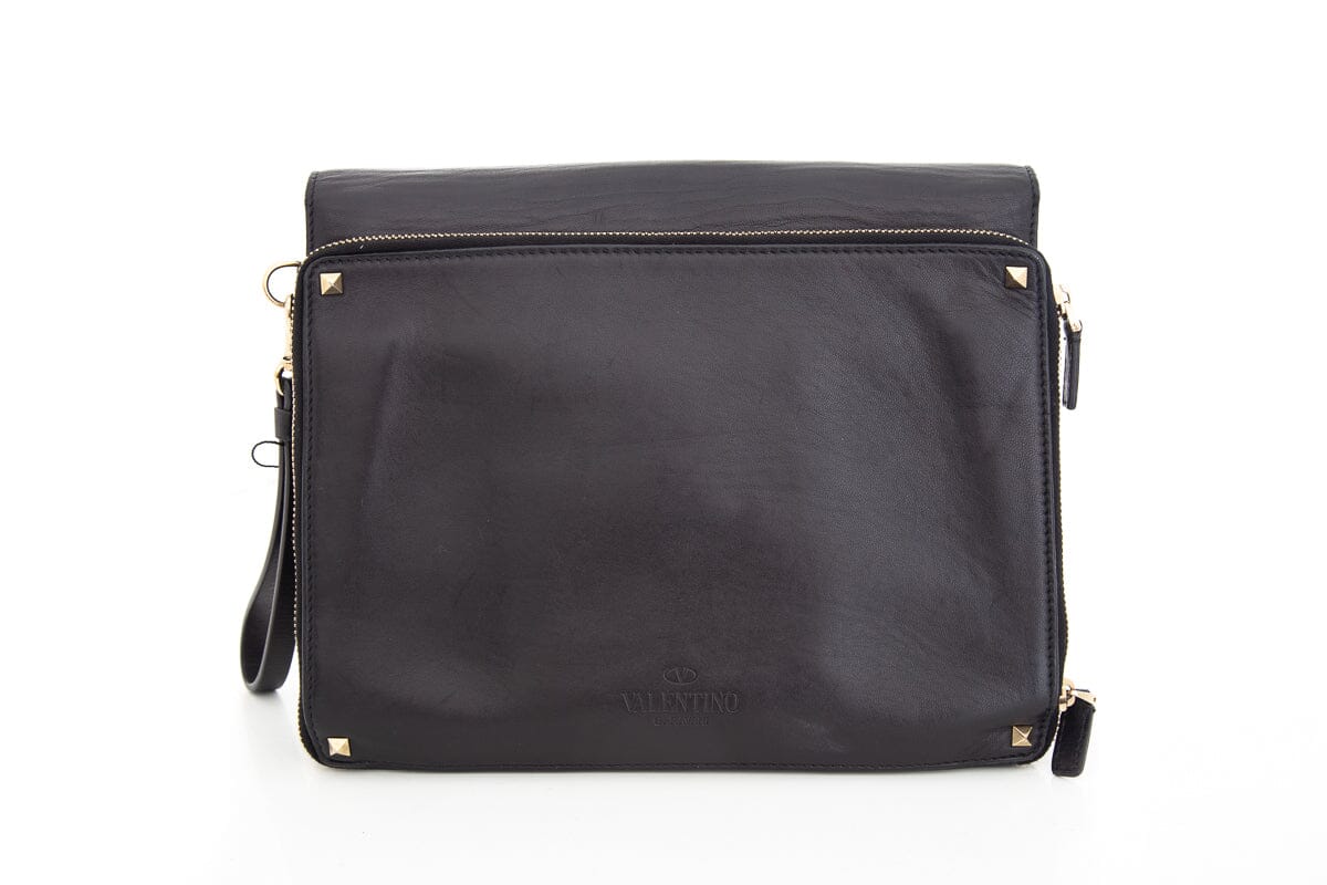 Valentino Black Rockstud Wristlet