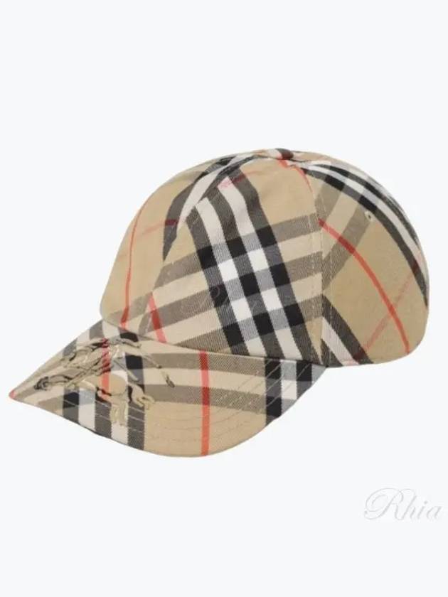 Burberry Vintage Check Base Ball Cap Beige