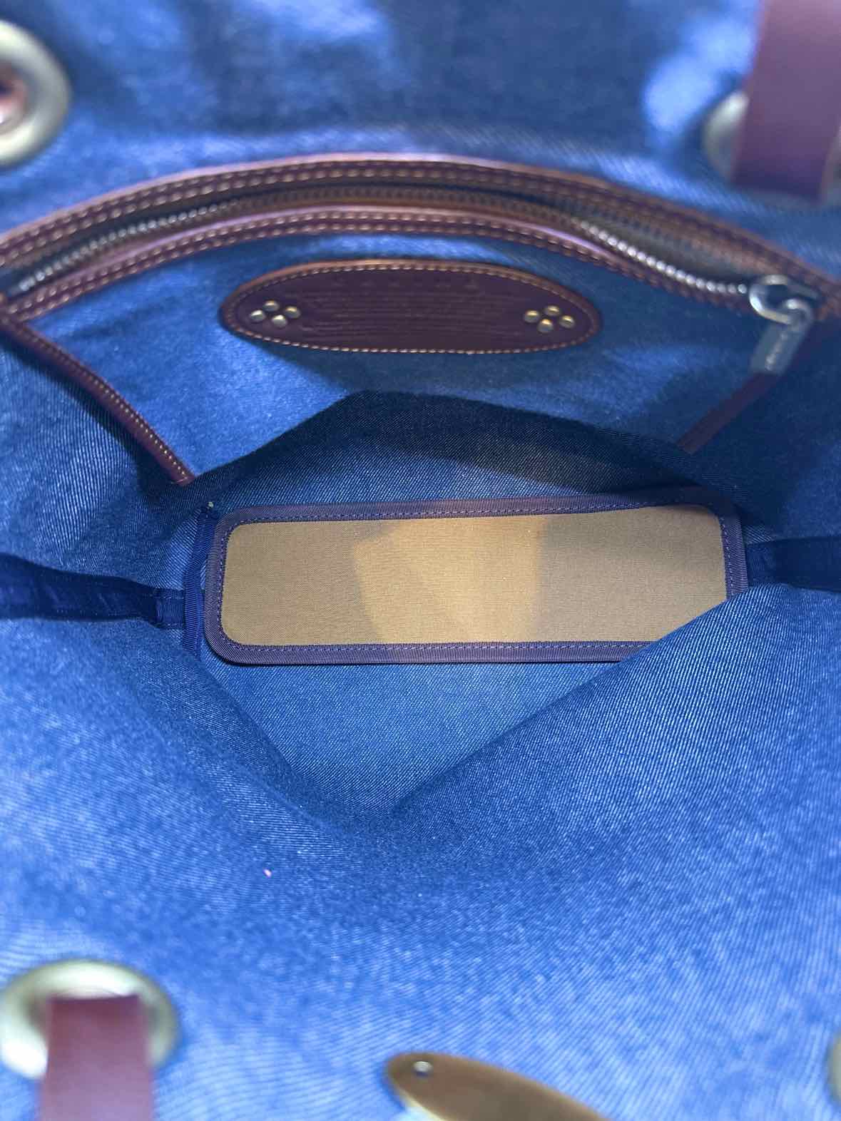 CELINE Navy Denier Handbag