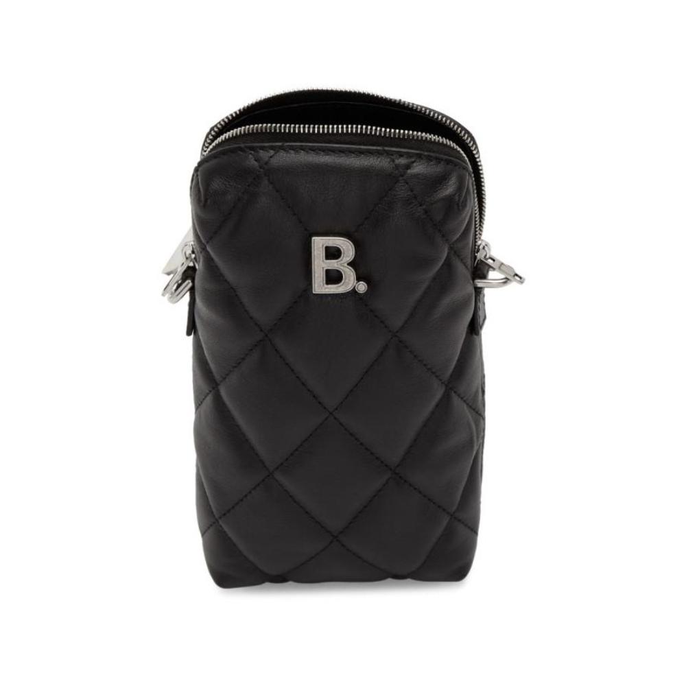 Balenciaga Touch Black Nappa Calfskin Leather Quilted Puffy Shoulder Bag 593375
