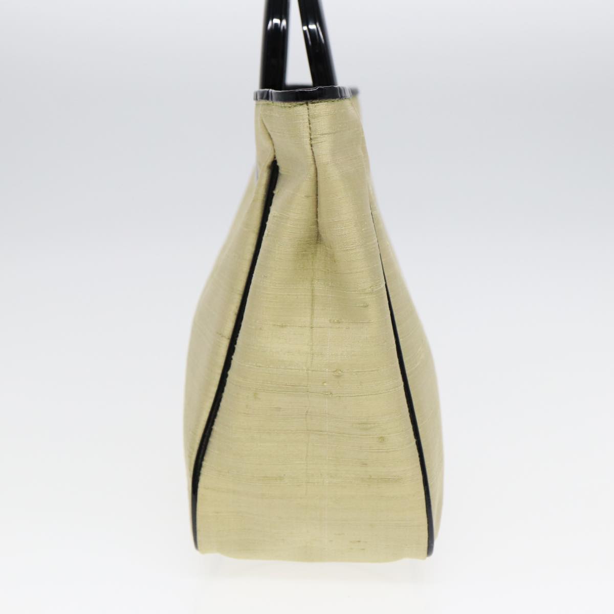 BALENCIAGA Hand Bag Canvas Silver Yellow Auth bs17169