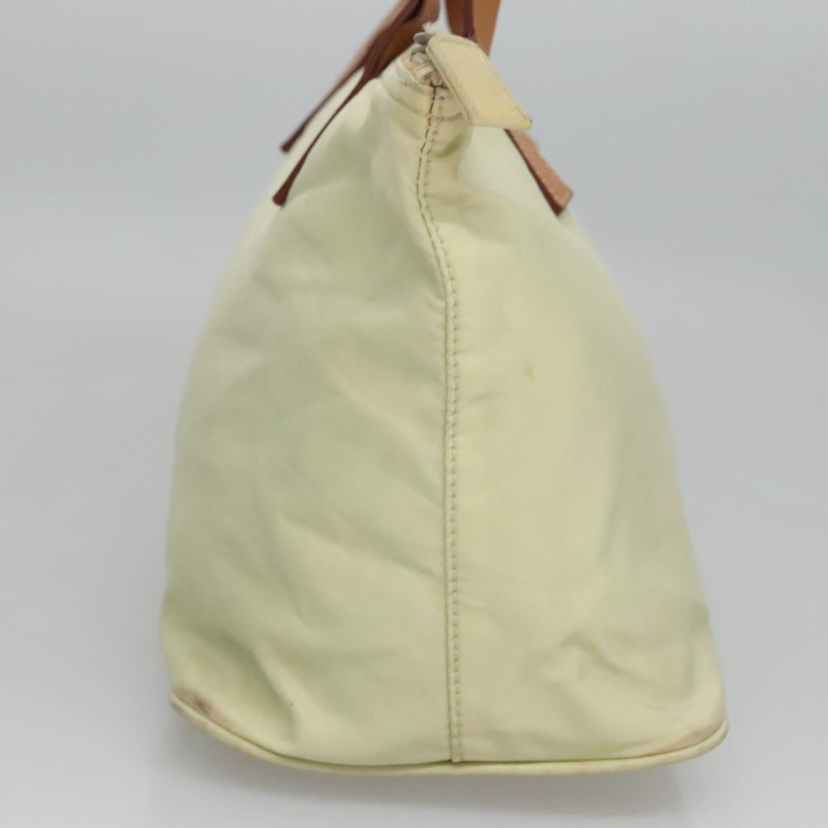 PRADA Hand Bag Nylon Cream bs22061