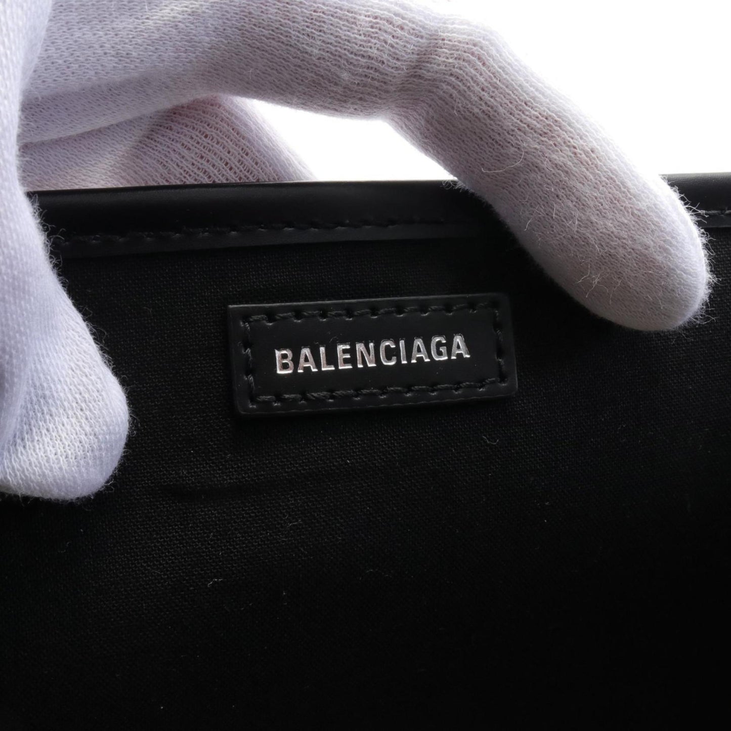 Balenciaga ivory Canvas Leather Tote Bag