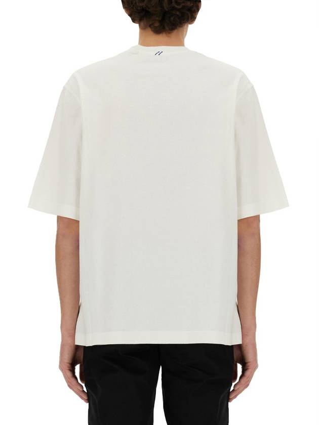Burberry Logo Patch Cotton Jersey Short Sleeve T-Shirt Ivory