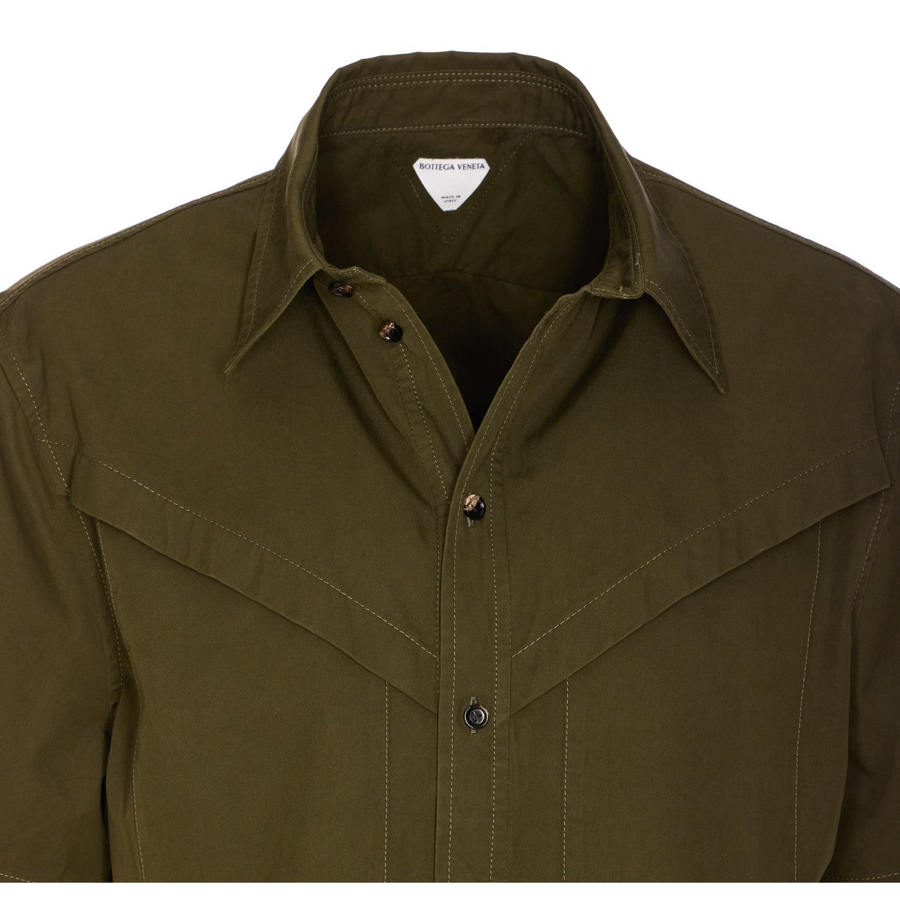 Bottega Veneta Men Cotton Twill Shirt