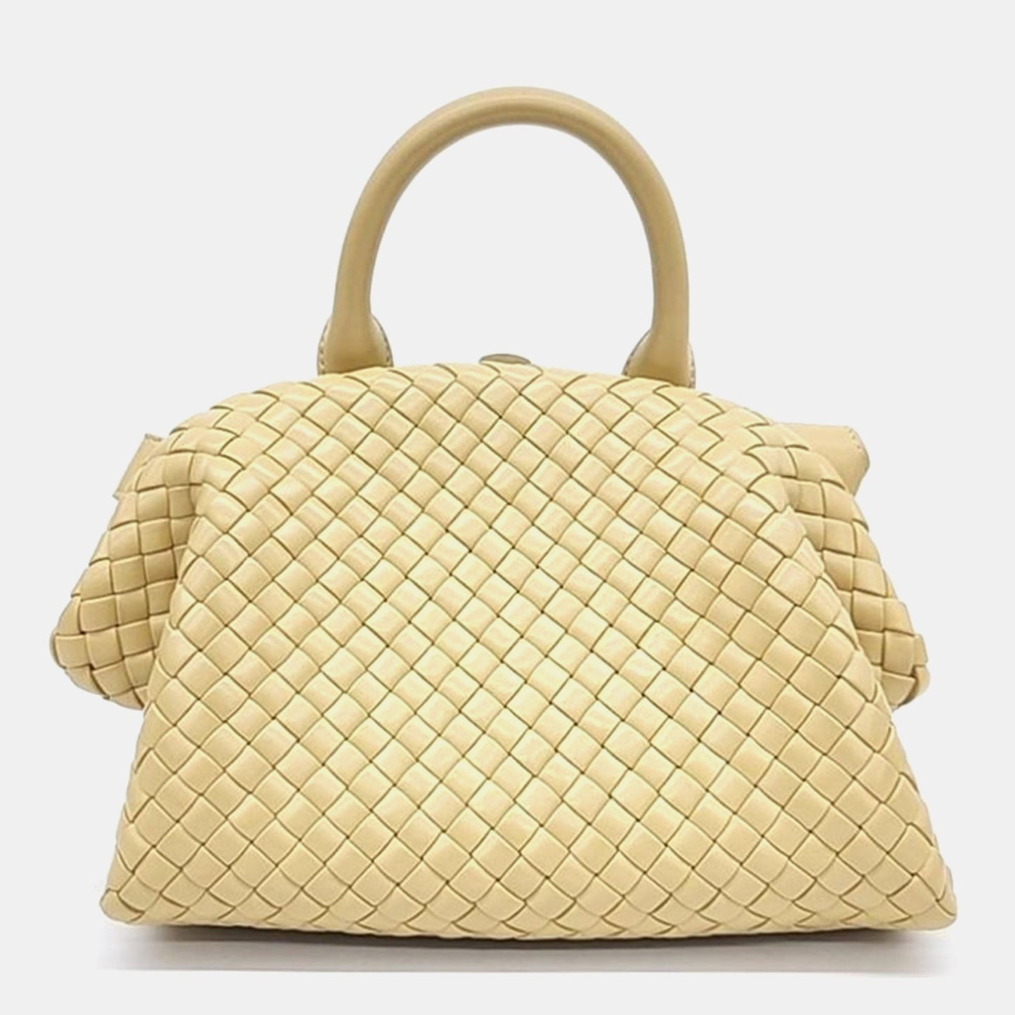 Bottega Veneta Beige Intrecciato Leather Small Top Handle bag