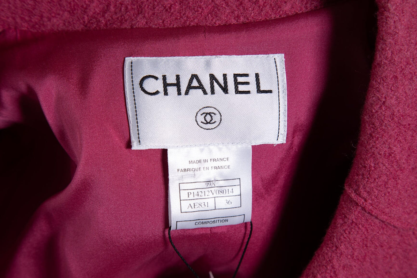 Chanel Vintage 1999 Pink Wool Button Up Jacket SZ 36